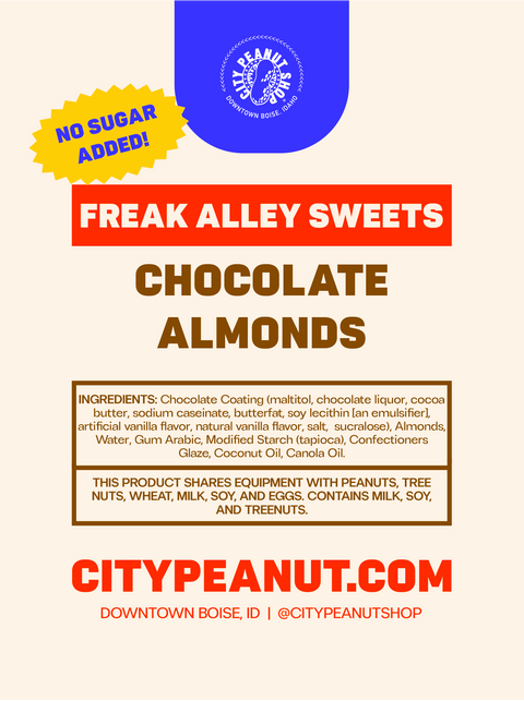 GIFT BAG • NO SUGAR ADDED DARK CHOCOLATE ALMONDS