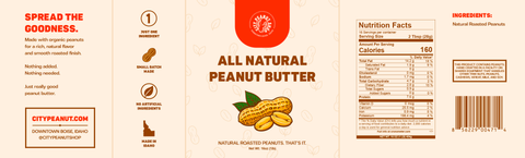 SHIPPABLE JAR • NATURAL PEANUT BUTTER