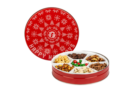 RED SWEATER TIN • LARGE 7-SECTION