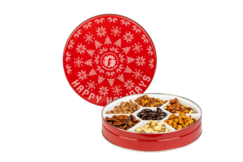 RED SWEATER TIN • LARGE 7-SECTION