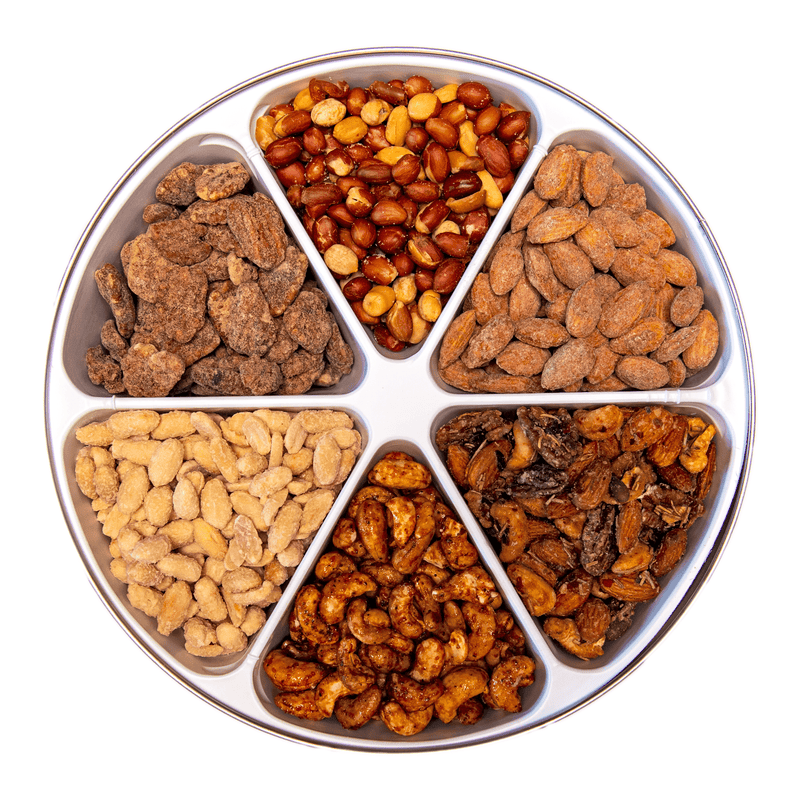 City Peanut Favorites [Brewer's Peanuts, Maple Bacon Cashews, Wildlands Mix, Roasted & Salted Virginia Redskins, Cinnamon Almonds]