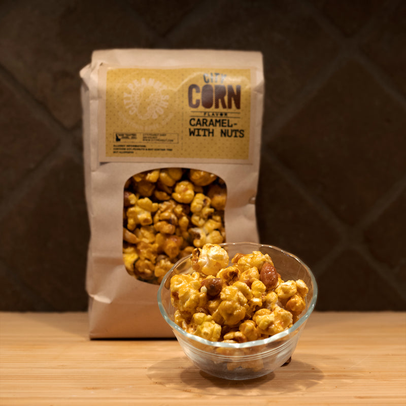 CARAMEL CORN • CARAMEL + NUTS
