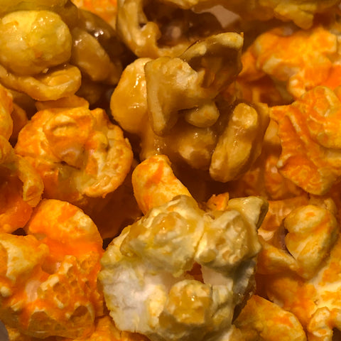 CARAMEL CORN • CHEDDAR & CARAMEL