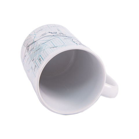 WHITE • TOPO  BOISE IDAHO • CERAMIC MUG