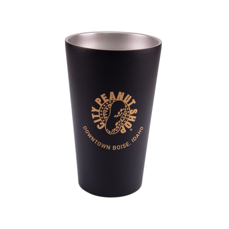 NUTS + BEER • DOUBLE-WALLED METAL 19oz PINT