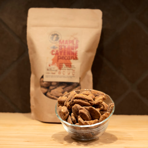 MAPLE SYRUP CAYENNE PECANS