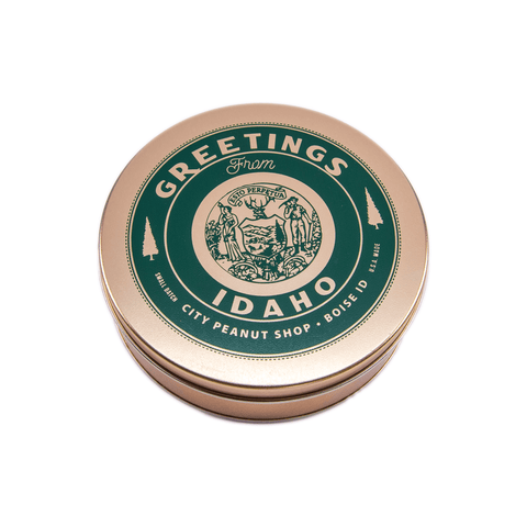 GREETINGS FROM IDAHO STATE SEAL TIN • SMALL 3-SECTION