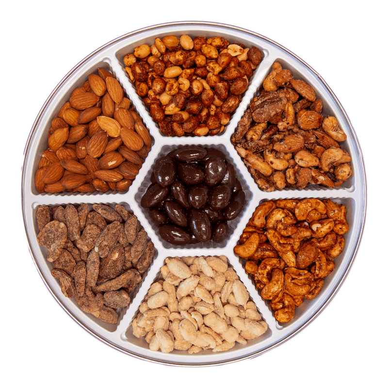 City Peanut Favorites [Brewer's Peanuts, Maple Bacon Cashews, Wildlands Mix, Maple Syrup Pecans, Roasted & Salted Almonds, BBQ Nuts, Dark Chocolate Almonds]
