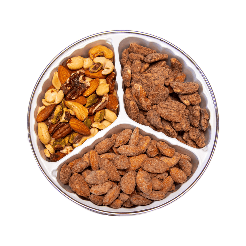 Holiday Traditions  [Maple Syrup Pecans, Fancy Mixed Nuts, Apple Pie Almonds]