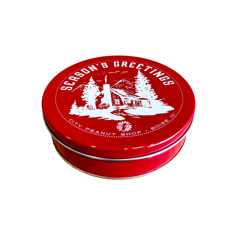 SEASONS GREETINGS TIN • SMALL RED 3-SECTION