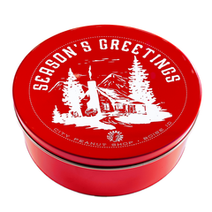 SEASONS GREETINGS TIN • EXTRA LARGE RED 6-SECTION